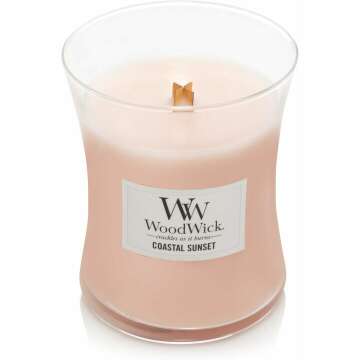 WoodWick Coastal Sunset Candle - Premium Soy & Wood Wick