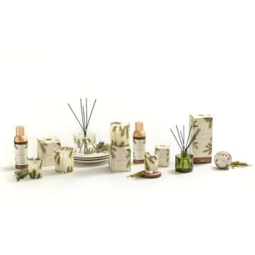 Thymes Frasier Fir Reed Diffuser Set – Includes Reeds, Fragrance Oil, and Frosted Glass Bottle – Fragrance Oil Diffuser – Room Fresheners – Luxury Home Decor – Green (Heritage, 4 fl oz)