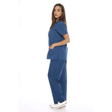 Just Love 22255V-XS Carribean Blue Women's Scrub Sets/Medical Scrubs/Nursing Scrubs