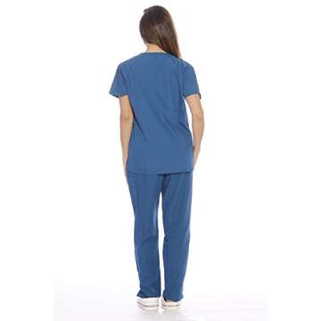 Just Love 22255V-XS Carribean Blue Women's Scrub Sets/Medical Scrubs/Nursing Scrubs