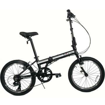 ZiZZO Campo 20" Folding Bike - 7-Speed, Lightweight, Adjustable