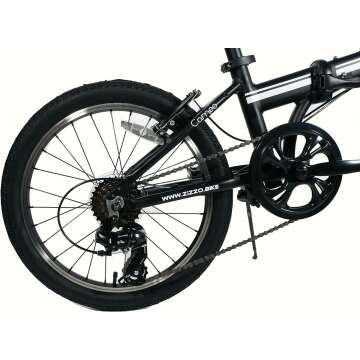 ZiZZO Campo 20" Folding Bike - Lightweight & 7-Speed