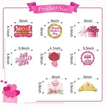 Mother's Day Decorations, Happy Mother's Day Decorations Includes Happy Mother's Day Banner Cake Topper Balloons Hanging Swirls Mother's Day Decorations for Party 36PCS