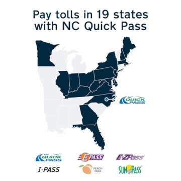 NC Quick Pass Sticker Transponder for 19 States Access