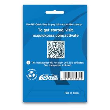 NC Quick Pass Sticker Transponder for 19 States Access