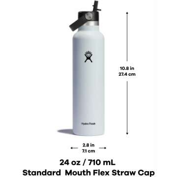 Hydro Flask 24 Oz Water Bottle with Flex Straw