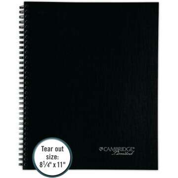 Cambridge Business Notebook - 80 Sheets, Flexible Cover