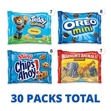 Nabisco Team Favorites Variety Pack - 30 Snack Packs of Mini Treats