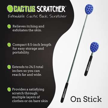 Extendable Cactus Back Scratcher - 24.5 Inches Long