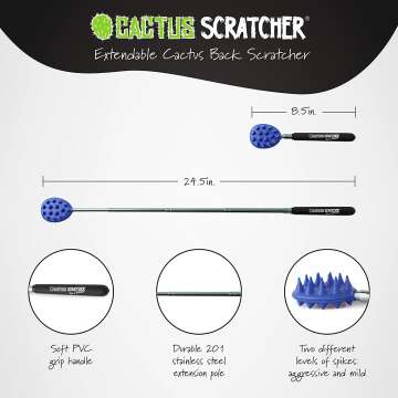 Extendable Cactus Back Scratcher - 24.5 Inches Long