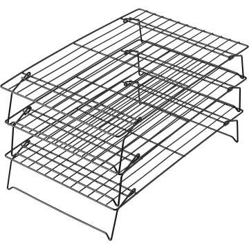 Wilton Excelle Elite 3-Tier Cooling Rack for Cookies, Cake and More, Black