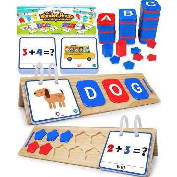 Montessori Wooden CVC & Math Games for Kids