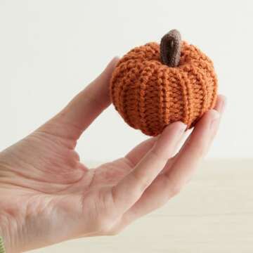 Mini Knit Pumpkins Set of 5 - Cozy Autumn Decor Gifts