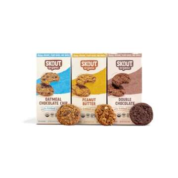 Skout Organic Soft Baked Cookie Variety Pack (3 Pack) | Soft Baked Cookies | Plant-Based | Vegan | Gluten, Dairy, & Soy Free