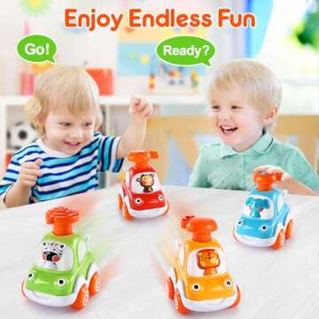 Cars Toys for 1 Year Old Boy Gifts Press and Go Toys Cars for Toddlers 1-3 Baby Toys 12-18 Months Toddler Toys for Ages 0-2 One Year Old Boy Toys 1st Birthday Gifts 2 3 Year Old Boy Girl Birthday Gift