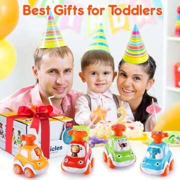 Cars Toys for 1 Year Old Boy Gifts Press and Go Toys Cars for Toddlers 1-3 Baby Toys 12-18 Months Toddler Toys for Ages 0-2 One Year Old Boy Toys 1st Birthday Gifts 2 3 Year Old Boy Girl Birthday Gift