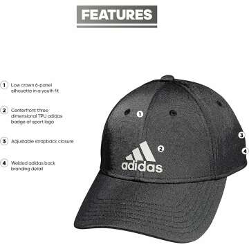 Adidas Cap for Boys & Girls - Adjustable Fit