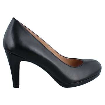 Naturalizer Black Leather High Heel Pumps for Women 8