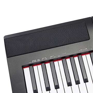 Amazon Basics Digital Piano 88 Key Semi-Weighted Keyboard with Sustain Pedal, Power Supply, 2 Speakers, and Lesson Mode, Black