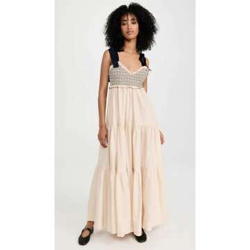 Free People Women's Bluebell Solid Maxi Dress