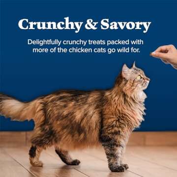 Blue Buffalo Wilderness Crunchy Cat Treats, Grain-Free Treats for Cats Made with Natural Ingredients, Great for Training, Tasty Chicken Flavor, 12-oz. Tub