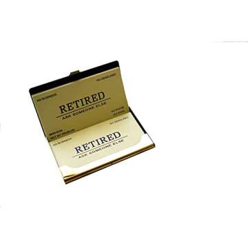 Funny Retirement Business Cards with Case