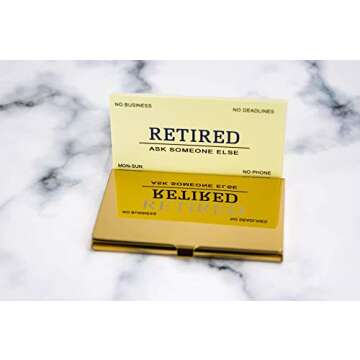 Funny Retirement Business Cards with Case