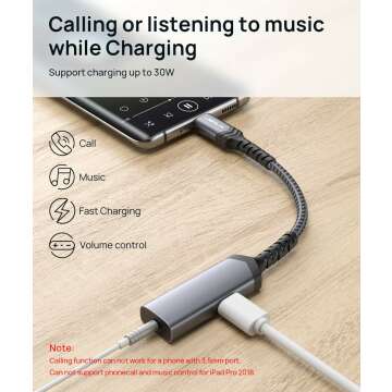 Headphone and Charger Adapter for All Devices