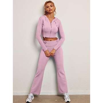 LILLUSORY 2 Two Piece Sets Women 2025 Fall Fashion Casual Trendy Sexy Y14K Clothes Sweatsuit Sweat Suit Matching Loungewear Lounge Pants Hoodies Sweater Outfits Clothing