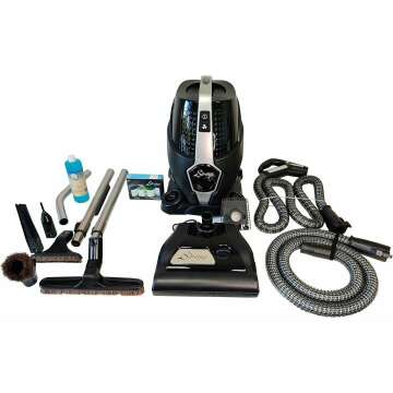 Sirena Bagless Vacuum Cleaner Black Platinum - Water Filtration Pet Vacuum with HEPA Filter and Turbo Brush - Hardwood Floor Sweeper, Air Purifier and Essential Oil Aroma Diffuser