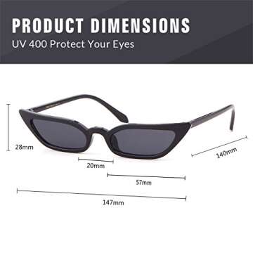 Retro Cat Eye Sunglasses for Women - UV Protection