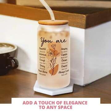 Religious Gifts for Women, Inspirational Gifts - 16 Oz Can Glass