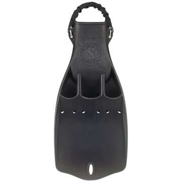 SCUBAPRO Jet Diving Fin with Spring Heel Strap (Black, Extra Large)