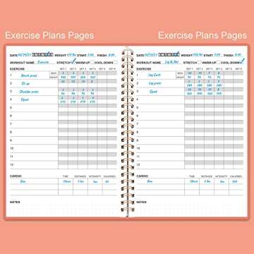 Fitness Planner for Women & Men - A5 Workout Log Book/Exercise Workout Log to Track Weight Loss, GYM, Bodybuilding Progress - Daily Health & Wellness Workout Journals, 5.8X8.25 In Workout Book