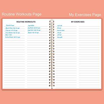 Fitness Planner for Women & Men - A5 Workout Log Book/Exercise Workout Log to Track Weight Loss, GYM, Bodybuilding Progress - Daily Health & Wellness Workout Journals, 5.8X8.25 In Workout Book