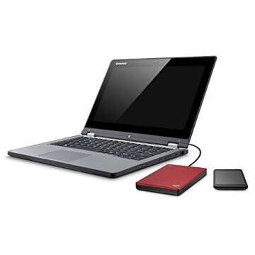 Seagate Backup Plus Slim Portable (1TB) USB 3.0 2.5" External Hard Drive - Red