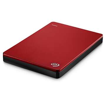 Seagate Backup Plus Slim Portable (1TB) USB 3.0 2.5" External Hard Drive - Red