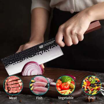 FINDKING Nakiri Knife - 7 Inch Vegetable Cleaver