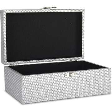 Wooden Glitter Jewelry Boxes - Set of 2