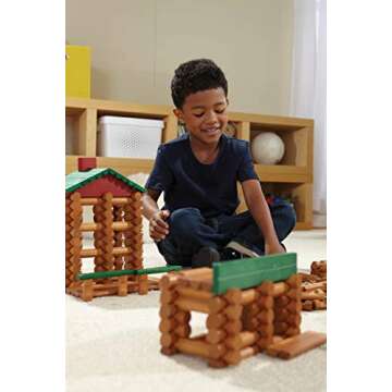 LINCOLN LOGS Collector's Edition Village Set - 327 Real Wood Pieces, Ages 3+, Retro Building Toy for Boys/Girls, Creative Construction Game