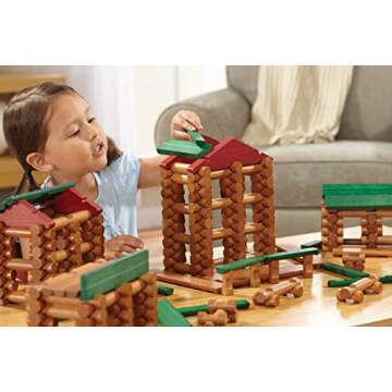 LINCOLN LOGS Collector's Edition Village Set - 327 Real Wood Pieces, Ages 3+, Retro Building Toy for Boys/Girls, Creative Construction Game