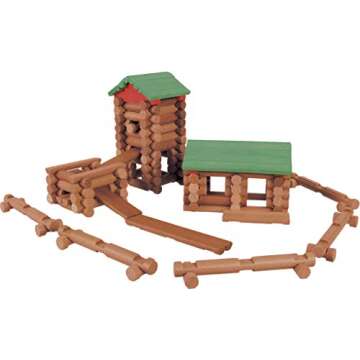 LINCOLN LOGS Collector's Edition Village Set - 327 Real Wood Pieces, Ages 3+, Retro Building Toy for Boys/Girls, Creative Construction Game