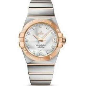 Omega Constellation Silver Dial Rose Gold & Steel Men's Watch