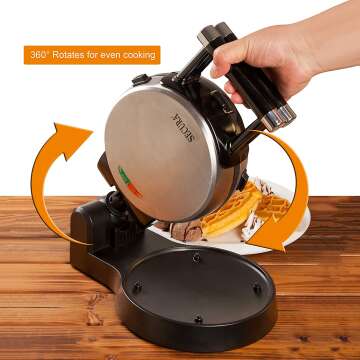 Upgrade Your Waffle Game with 360 Rotating Waffle Maker