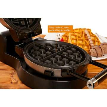 Upgrade Your Waffle Game with 360 Rotating Waffle Maker