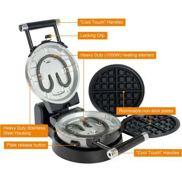 Upgrade Your Waffle Game with 360 Rotating Waffle Maker