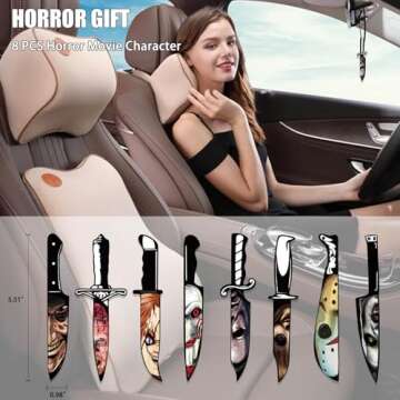 Horror Movie Air Fresheners 8 PCS Halloween Decor