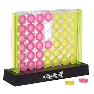 Hasbro Gaming Connect 4 Neon Pop Board Game Strategy Game for Kids Ages 6 & Up for 2 Players