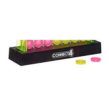 Hasbro Gaming Connect 4 Neon Pop Board Game Strategy Game for Kids Ages 6 & Up for 2 Players