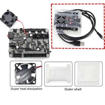 CNCTOPBAOS CNC 3018-PRO-MAX 3 Axis Desktop DIY Mini Wood Router Kit PCB PVC Milling Engraver Engraving Carving Machine GRBL Control with offline controller Hand Control (w/Offline Controller)